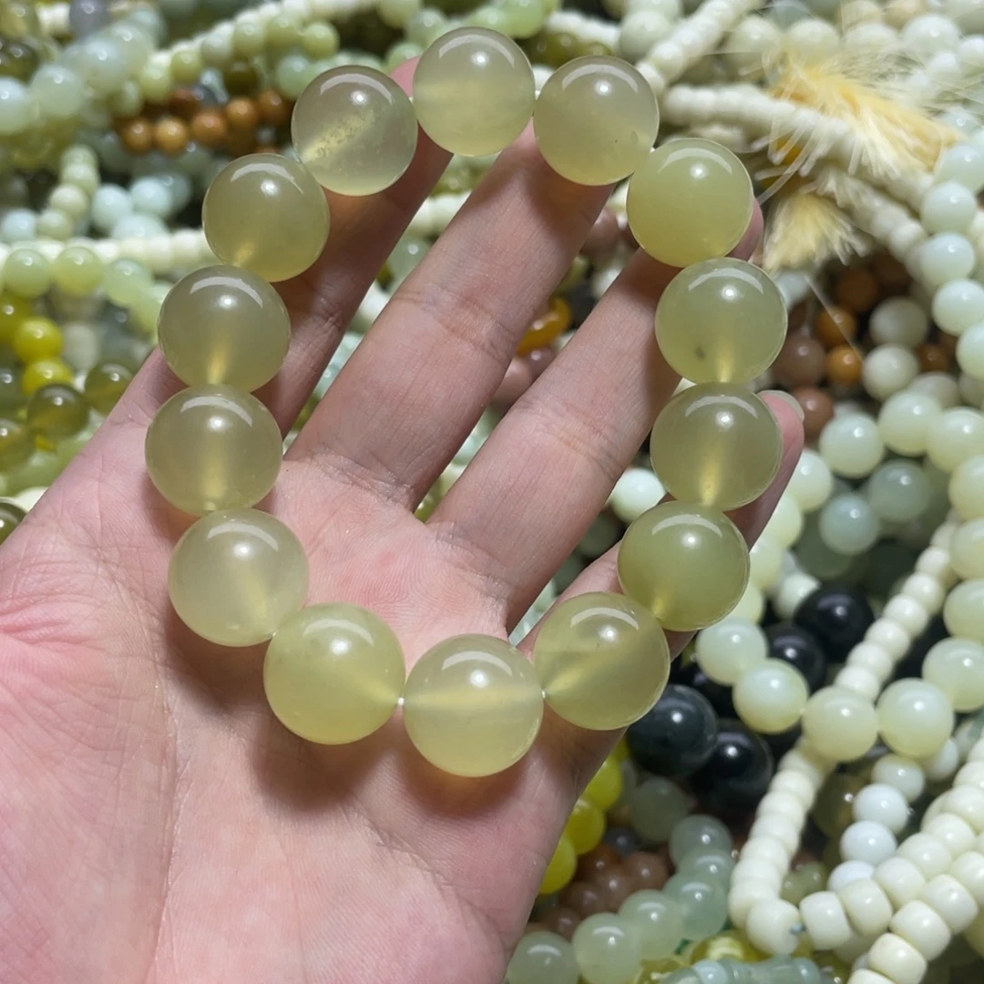 蛇纹石玉未镶嵌手链