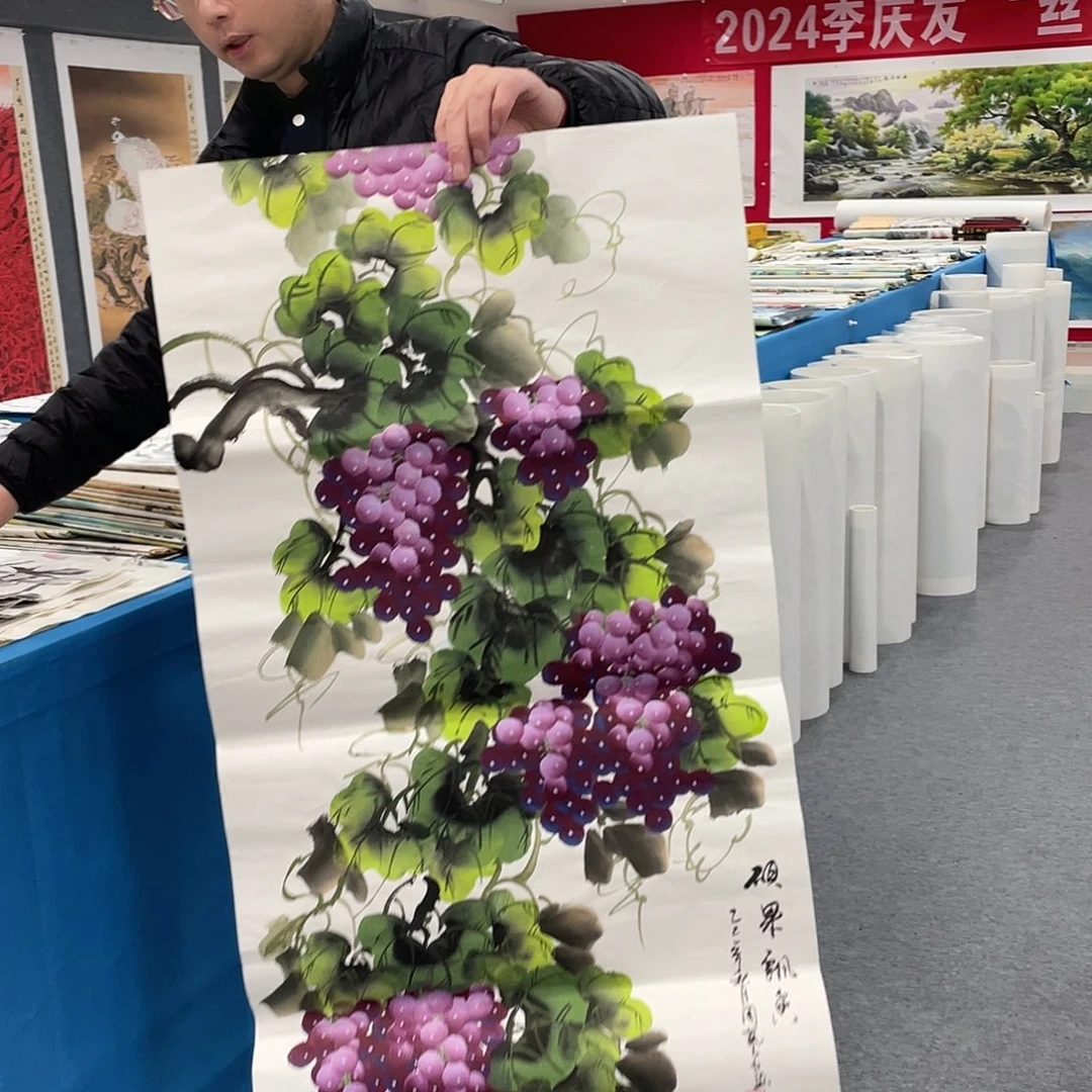 国画今天上午国画作品展示