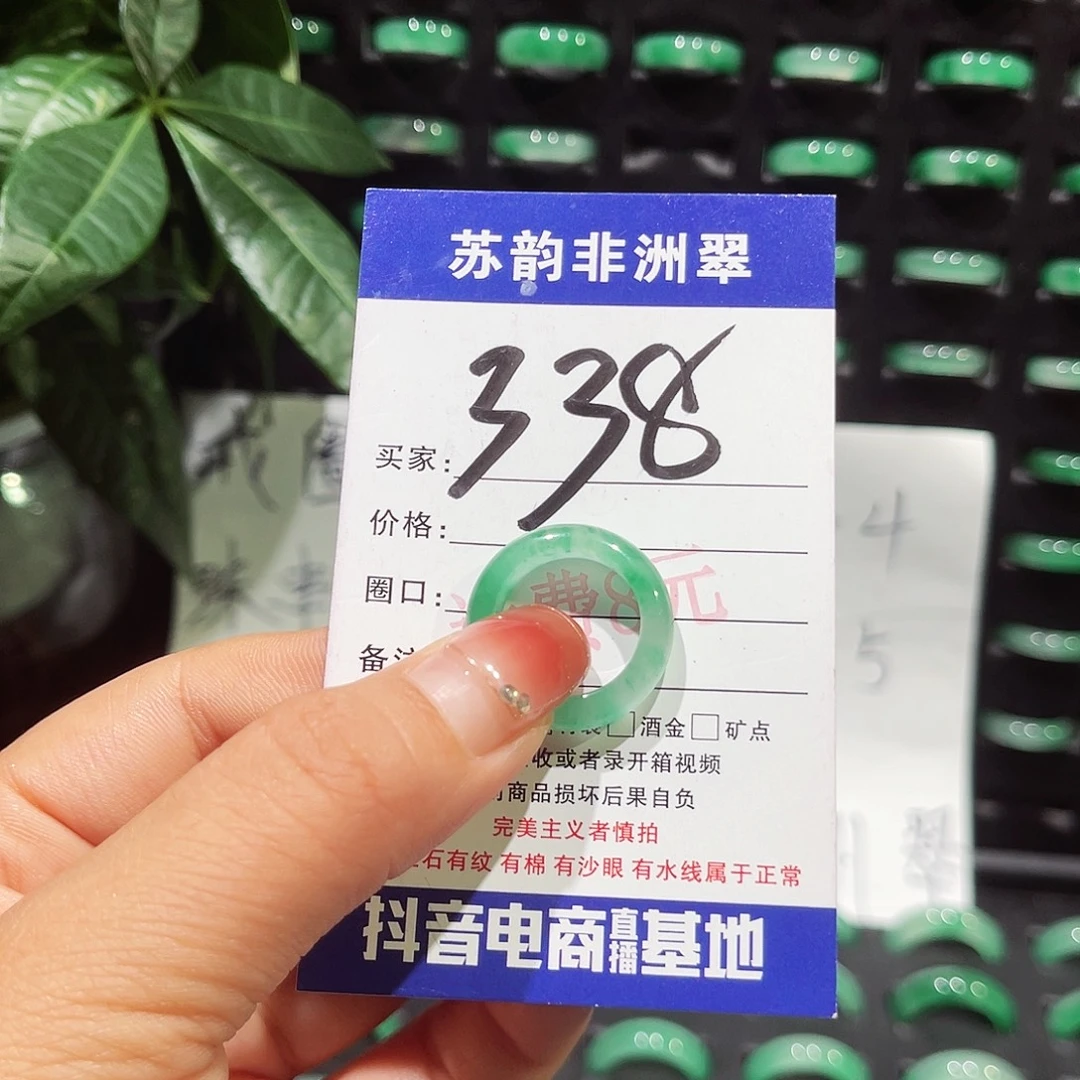 未镶嵌石英质玉（非洲翠）戒圈