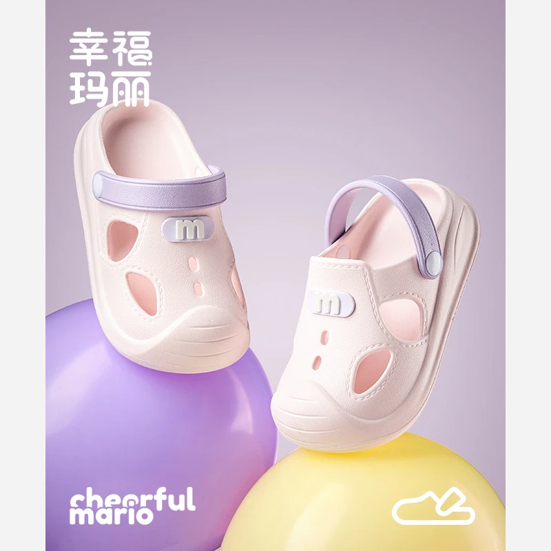 宝宝拖鞋女童夏季新款婴幼儿室内洗澡凉鞋儿童洞洞鞋女孩沙滩外穿