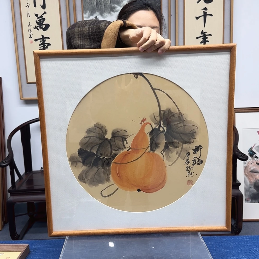 国画徐然老师祈福55*55cm