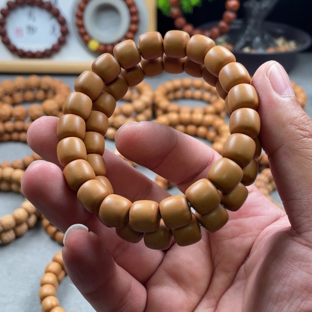 猴头核桃手串微瑕黑点道珠哑光