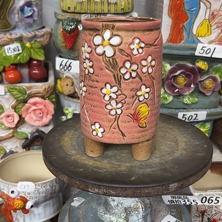 粗陶材质多肉花盆