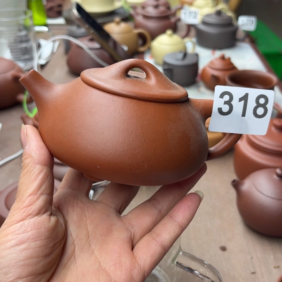 紫砂茶壶小红泥大瑕疵240cc