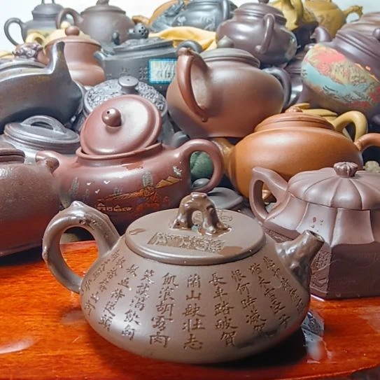 茶壶紫砂宜兴原矿台西紫泥柴烧手工240《紫砂壶