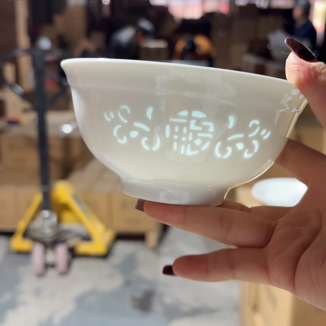 景德镇5英寸好的米饭碗福两个白