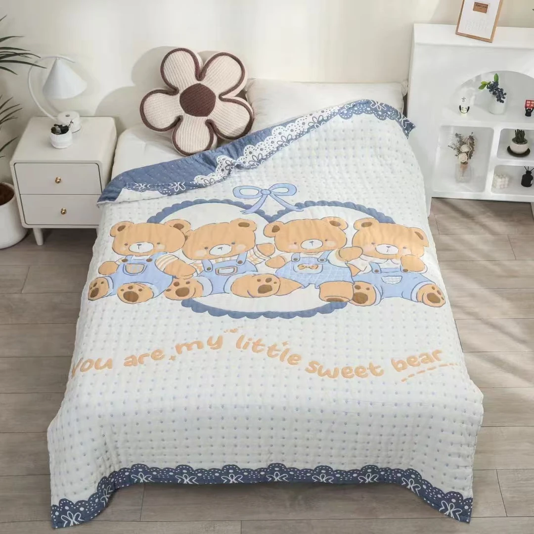 【四只熊】150cm*200cm 高端升级轻奢多功能超柔纱布泡芙被