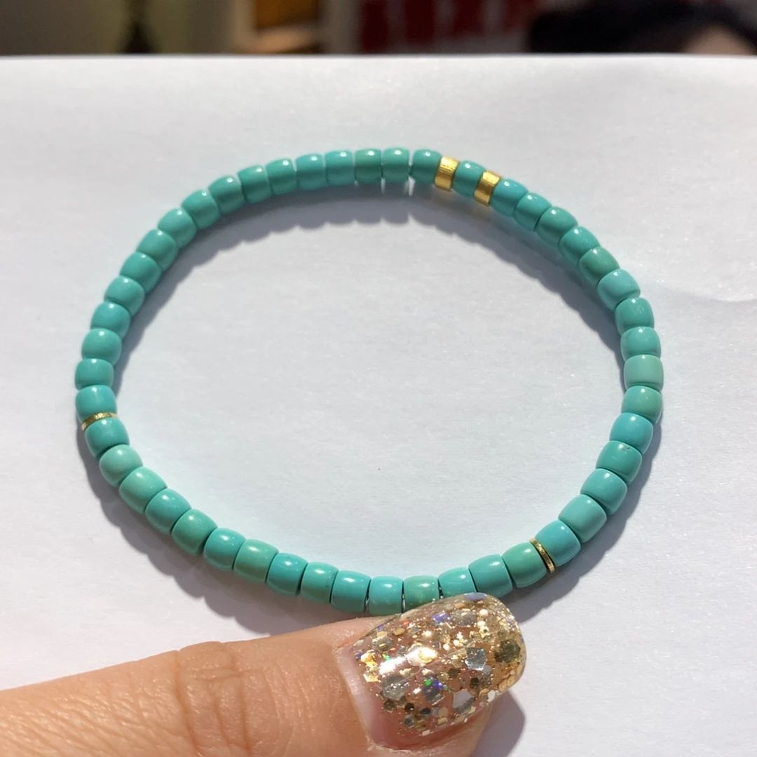 18K金镶嵌绿松石单圈