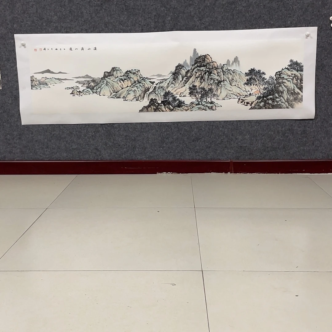 国画四尺对开画芯 捡漏