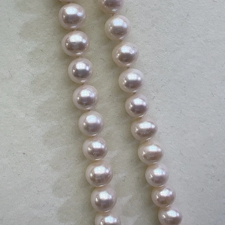 银S925镶嵌颈饰淡水珍珠➕9-10高品极光炫彩