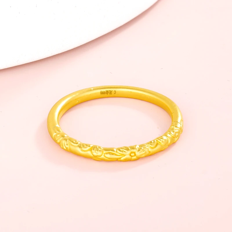 【珊珊专享】足金999饰品 卷草纹戒指