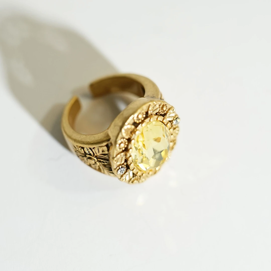 【然然王LA古藏】铜合金仿水晶戒指  铜合金戒指【WRR2143】