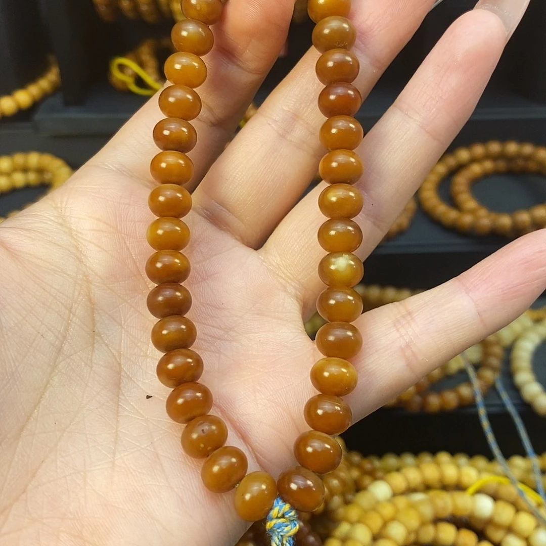 龙眼菩提手串幽**地龙脊菩提全透算盘手持卡8➕