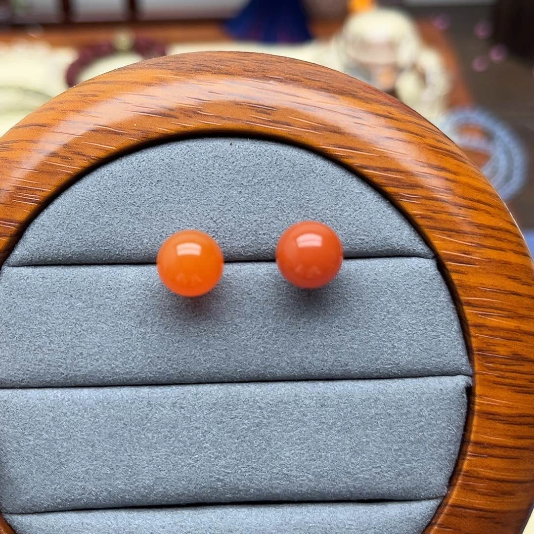 和田玉银S925镶嵌耳饰?****?