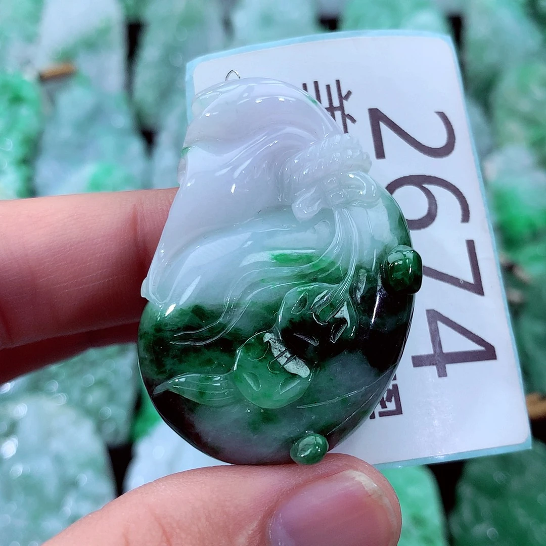 翡翠未镶嵌吊坠(不含链)