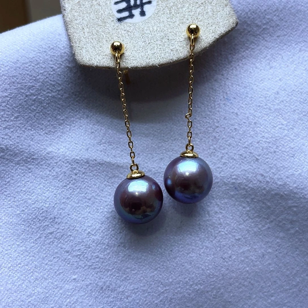 淡水珍珠耳饰银S925镶嵌