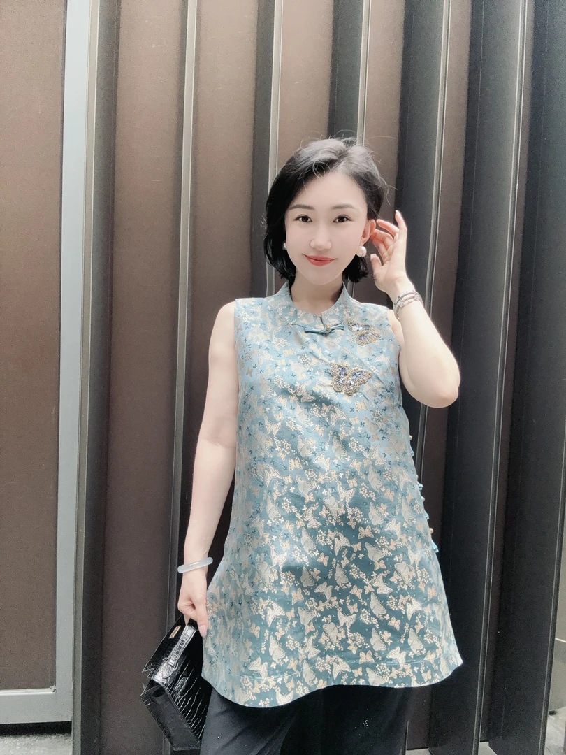 Betty Bairn【非遗宋锦/蝴蝶栩栩 】高定桑蚕丝织金上衣25B-BW10577