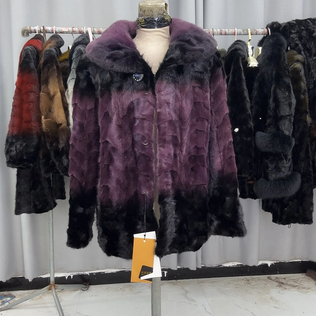 水貂拼貂真皮真毛