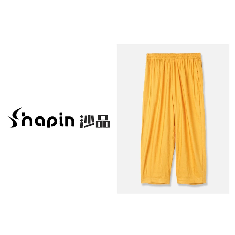 慵懒纯色宽松亚麻休闲裤ZD551069