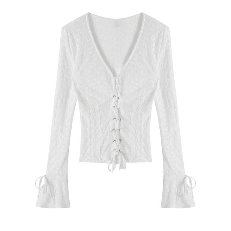 何晨曦 设计款~蕾丝上衣T0256C