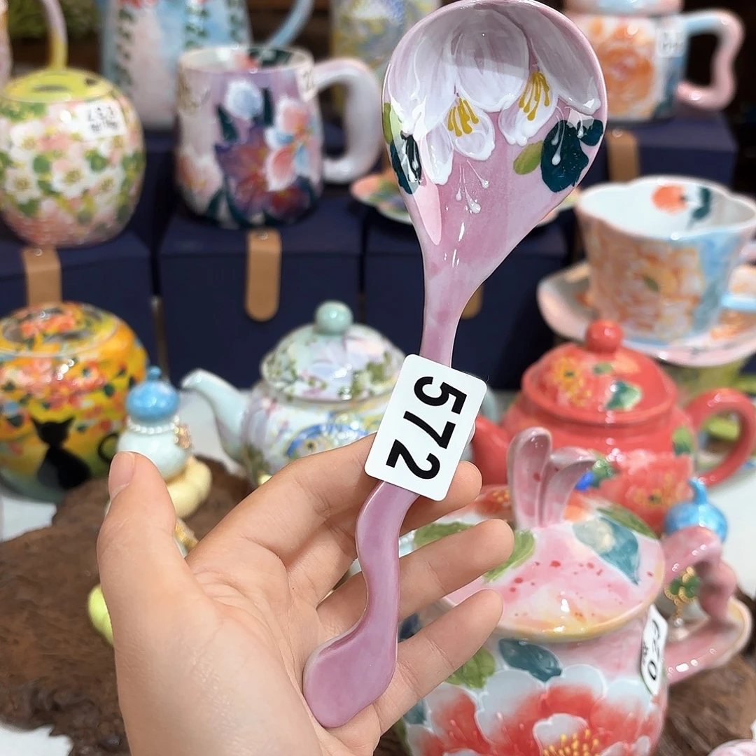 V***A景德镇手绘高温釉下彩陶瓷茶具