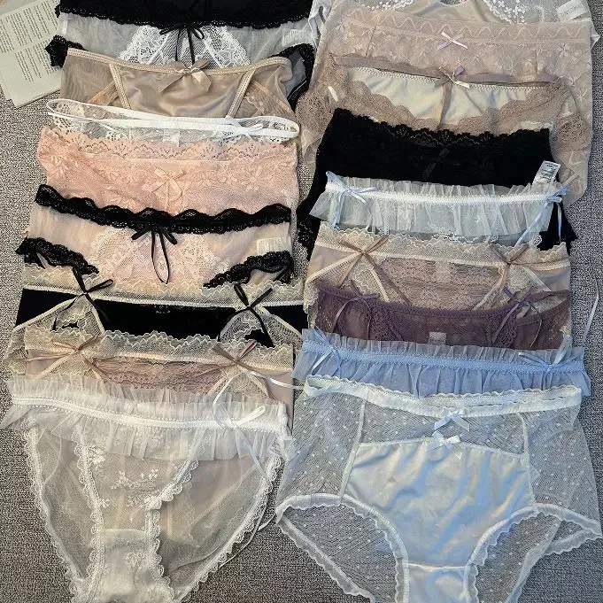 清货不退不换任意女款高颜值夏薄纯欲性感甜美透气内裤蕾丝网纱