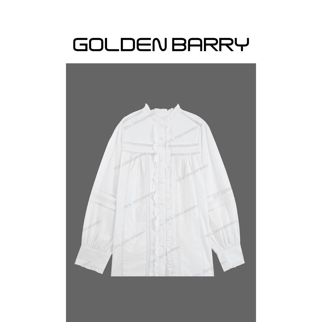GOLDENBARRY【3.8专享】212493荷叶领法式衬衣