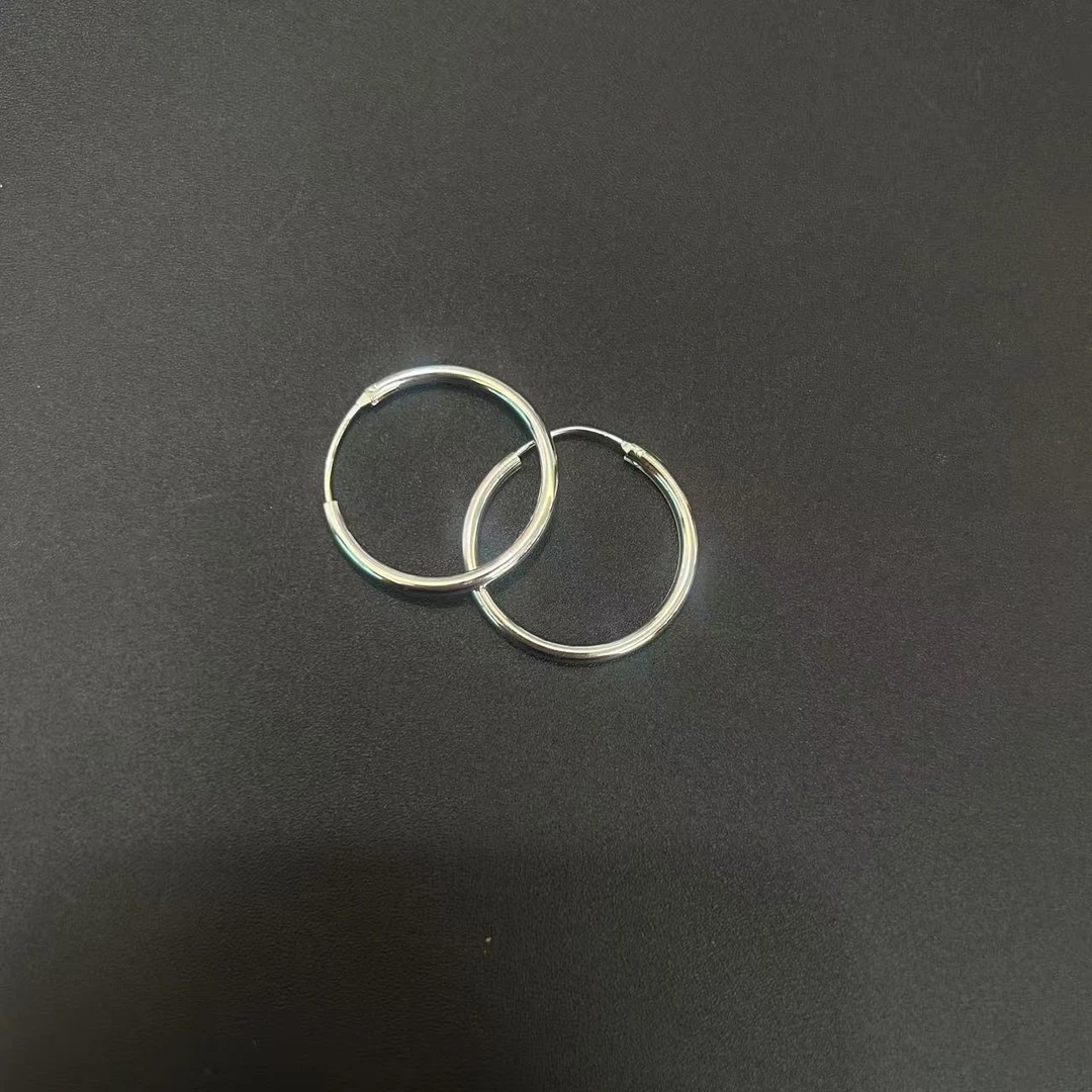 925银银制品 925素圈耳圈（多样性发一件）
