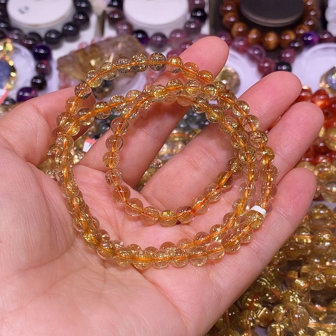 未镶嵌手链水晶金发晶6