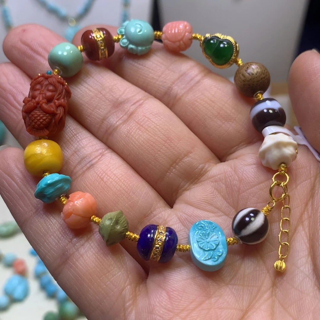 绿松石18K金镶嵌单圈