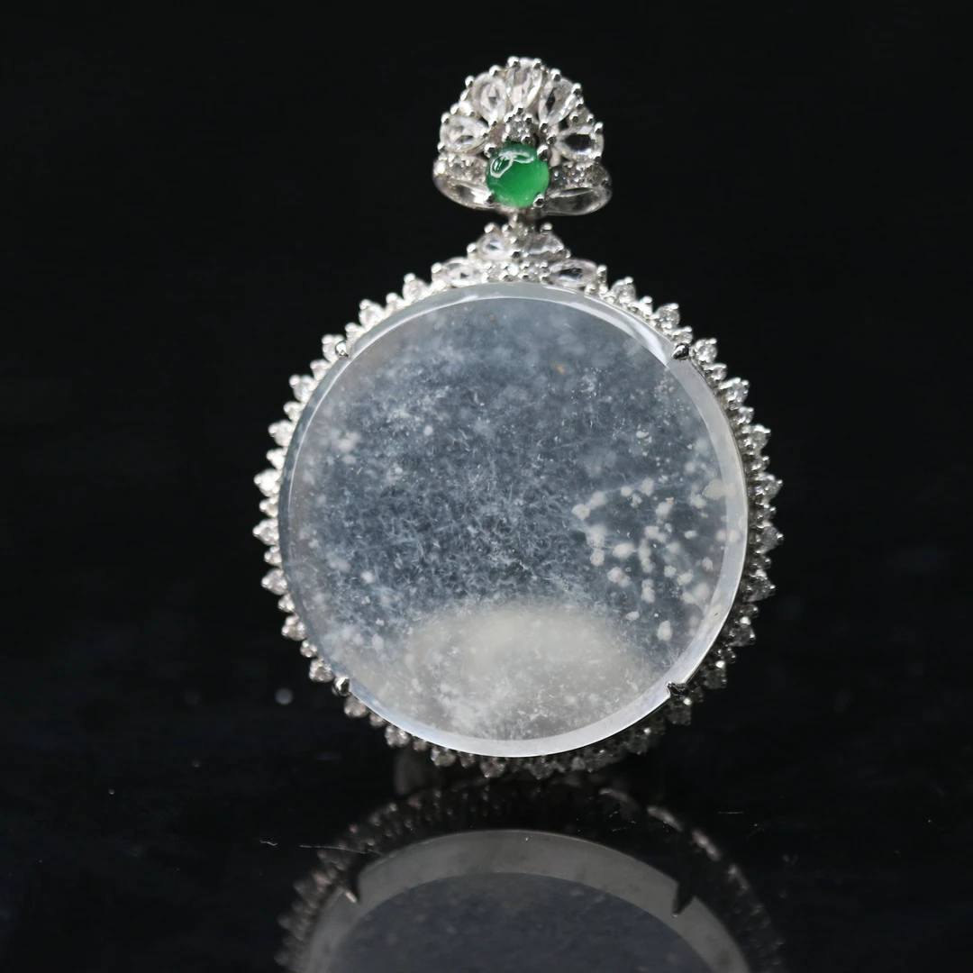 FC48天然缅甸翡翠A货18k无事牌吊坠/701930/保利厦门拍卖