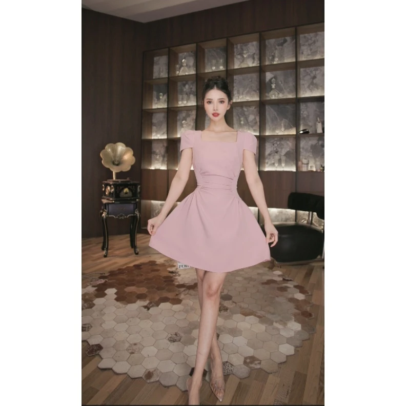 六爻定制 法式气质名媛显瘦优雅时尚连衣裙 20549