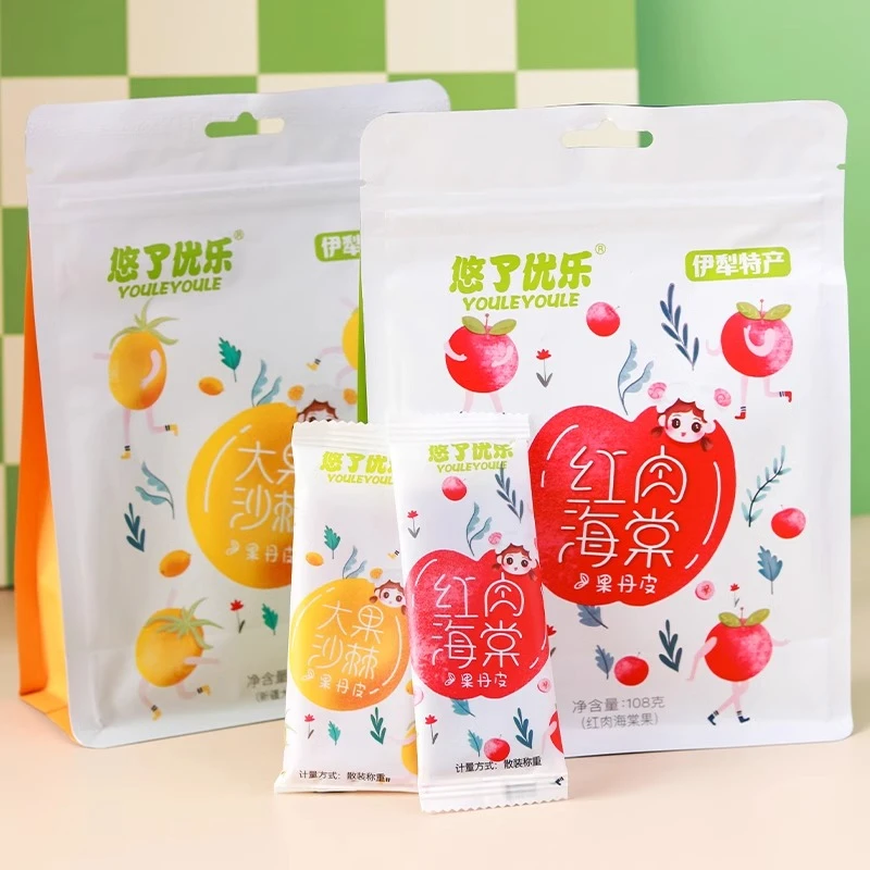 乌市发货】果丹皮海棠果108g大果沙棘原果打浆营养零食只卖新疆