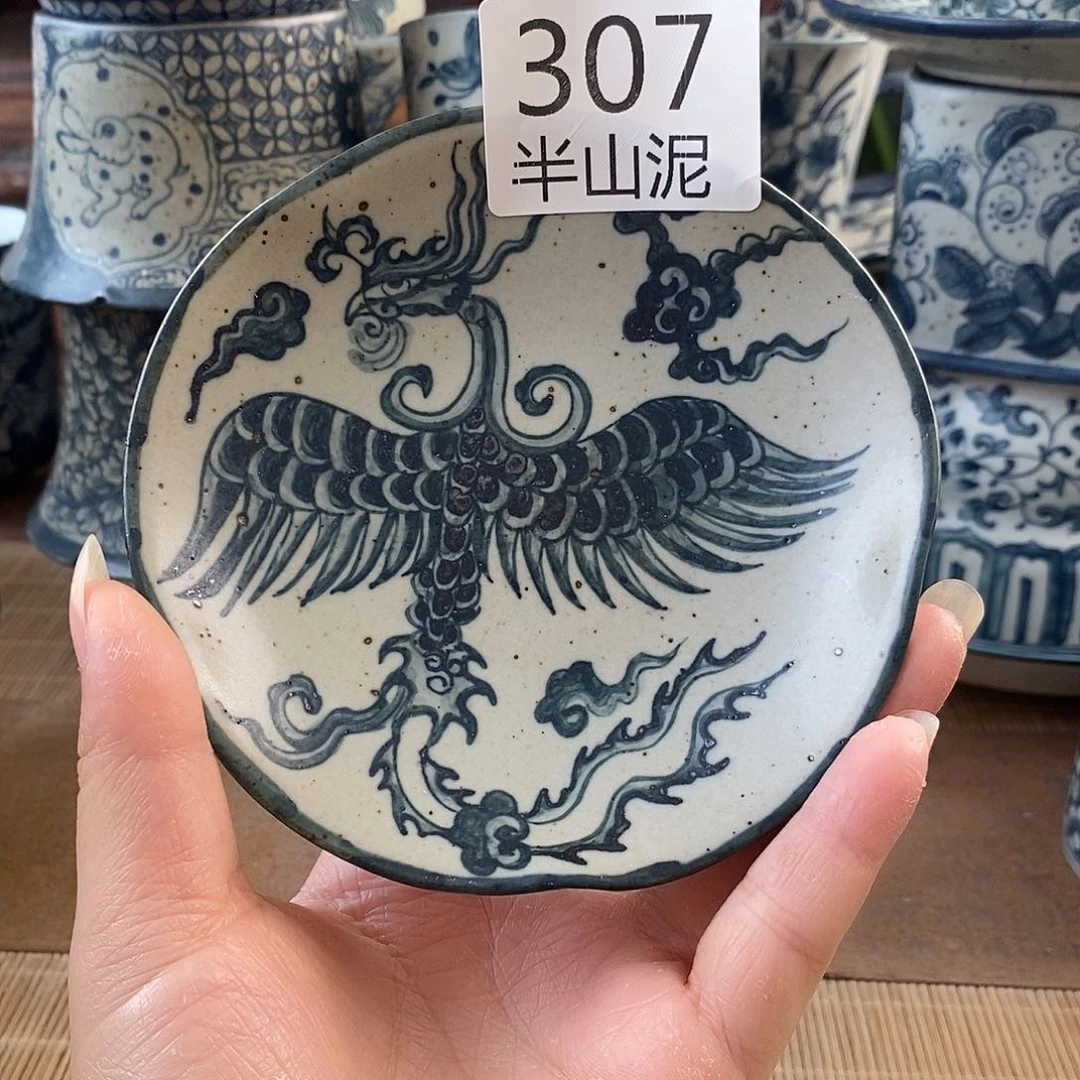 手工手绘青花高温陶瓷