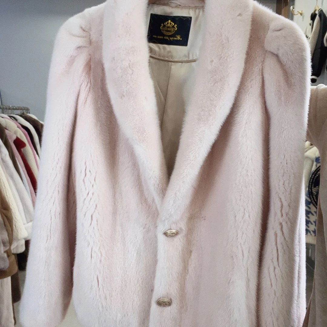 新款貂皮大衣外套