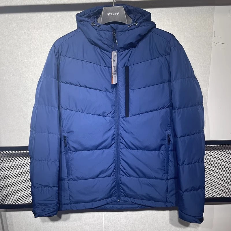 TOREAD/探路者羽绒服男秋冬款户外防风保暖加厚连帽羽绒外套简约