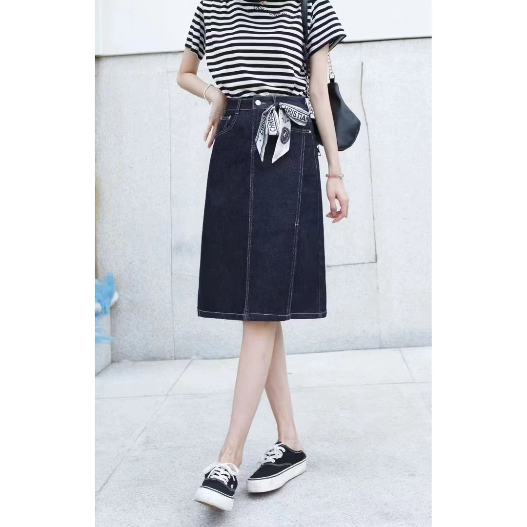 大码女装 牛仔半身裙7725#