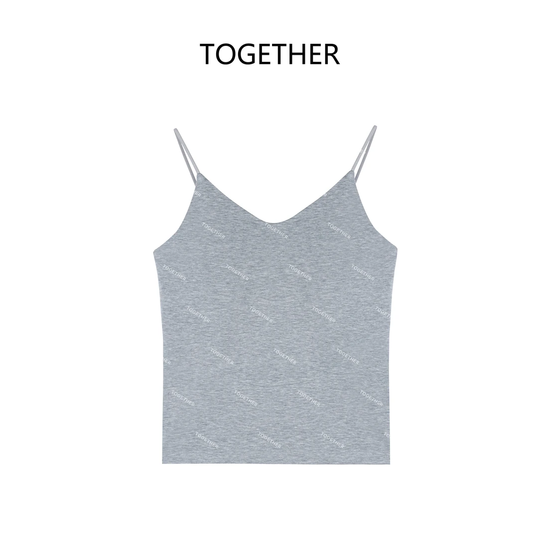 陈曦【鹿回】 25春季内搭固定一体杯修身美背背心1047