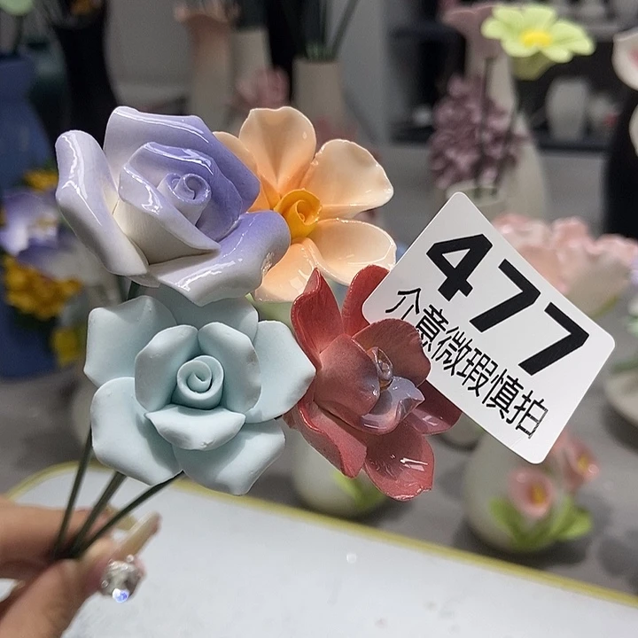 陶瓷纯手工捏花设计