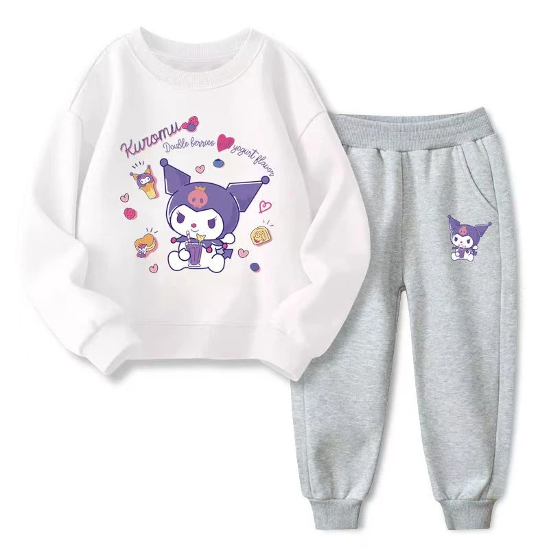 潮牌库洛米女童2025春秋季新款套装两件套卫衣长裤