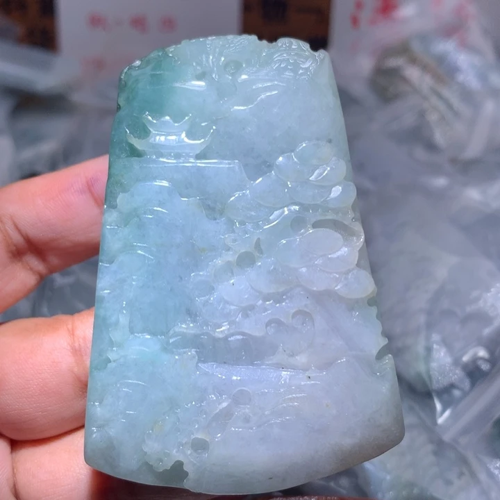 翡翠未镶嵌颈饰保真天然A货翡翠