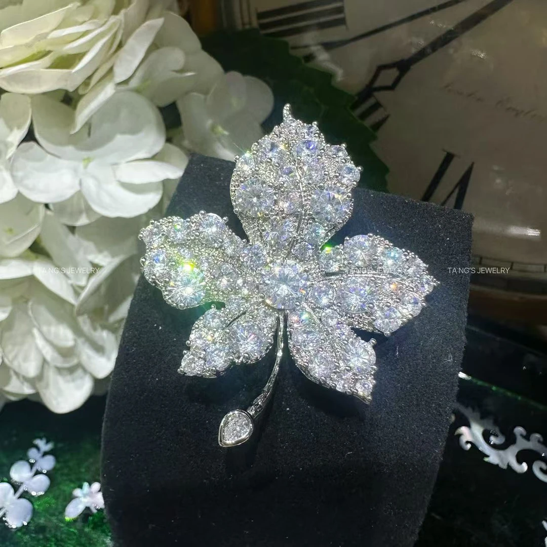 铜合金胸针 G0052 女王枫叶 设计复古胸针