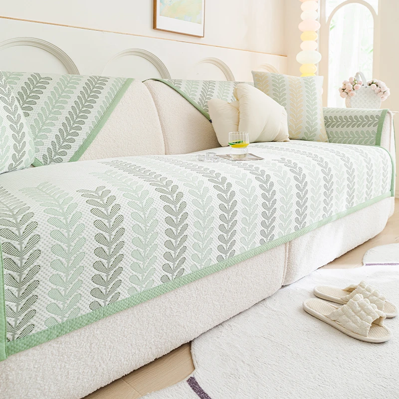 趣爸凉感冰豆豆沙发垫2025新款夏季高级感防滑冰丝沙发盖布夏坐垫