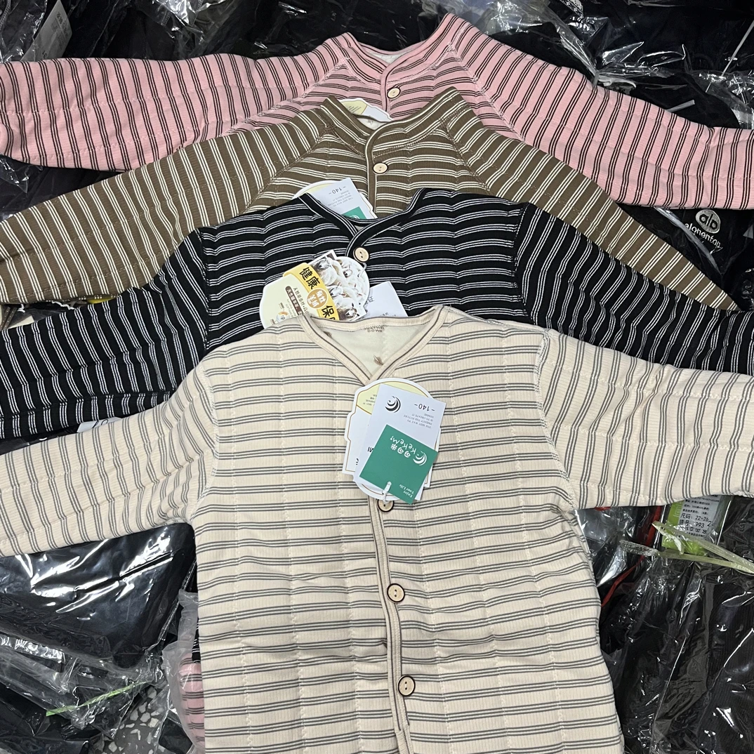 可可米条纹开衫校服神器小袄中厚款