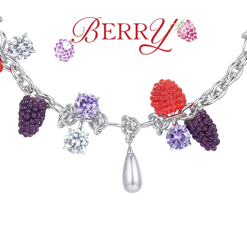 YVMIN/尤目 铜合金树脂吊坠 活力浆果系列锁链项链