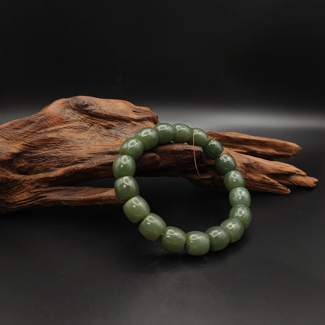 和田玉且末手串桶珠（2254）