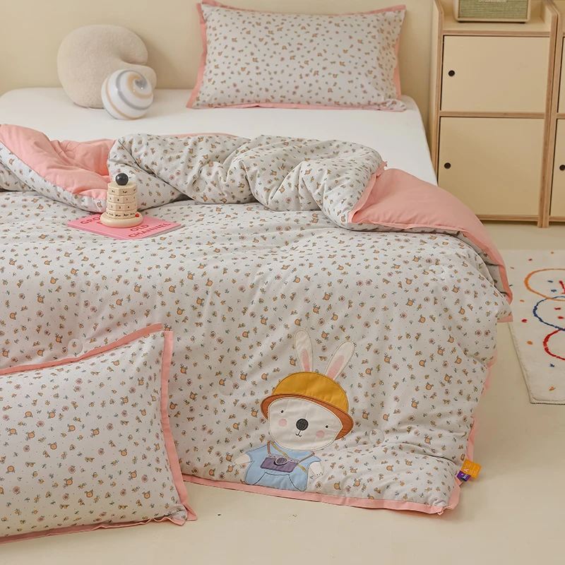 ins风A类母婴级全棉儿童夏被-春秋被-冬被-被子被芯小清新夏凉被v