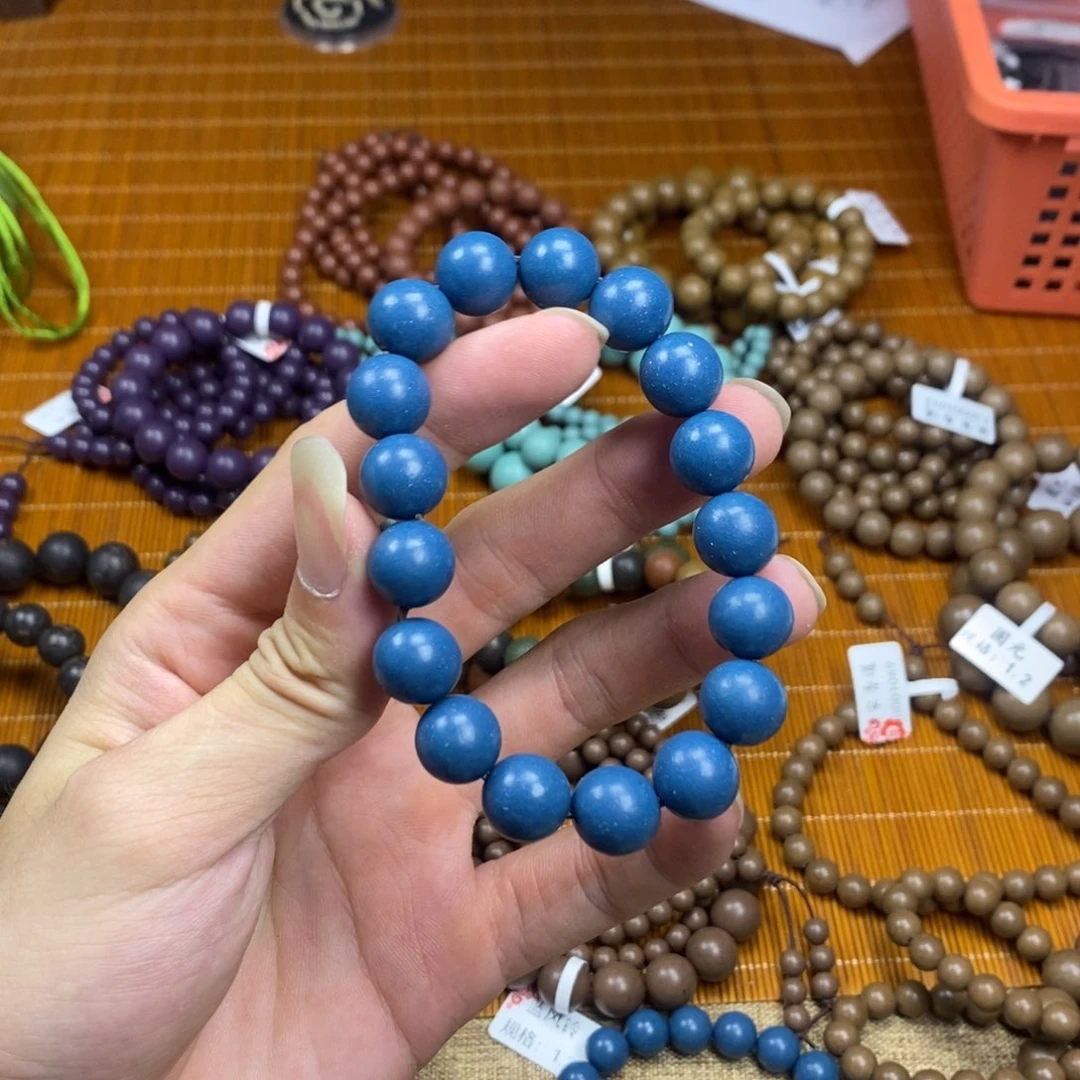 凝*霓蓝药师1.2尺寸手串