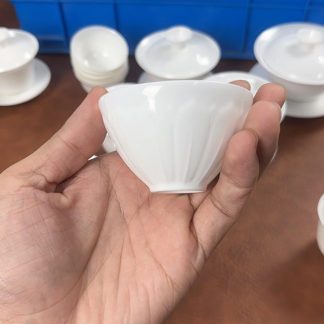 60莲花主人杯单个骨瓷杯子