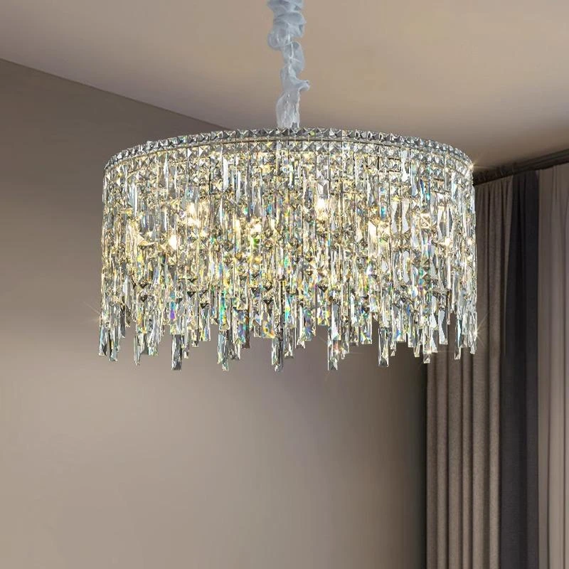 客厅吊灯水晶灯奢华别墅客厅灯意式轻奢高端大气流苏餐厅卧室主灯